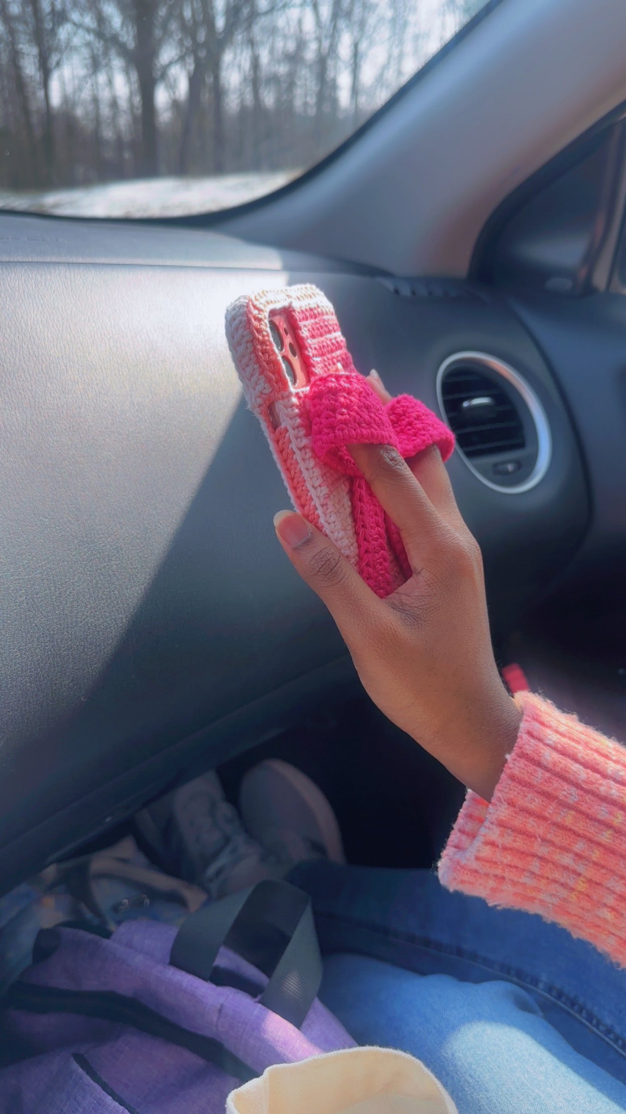 Crochet phone case