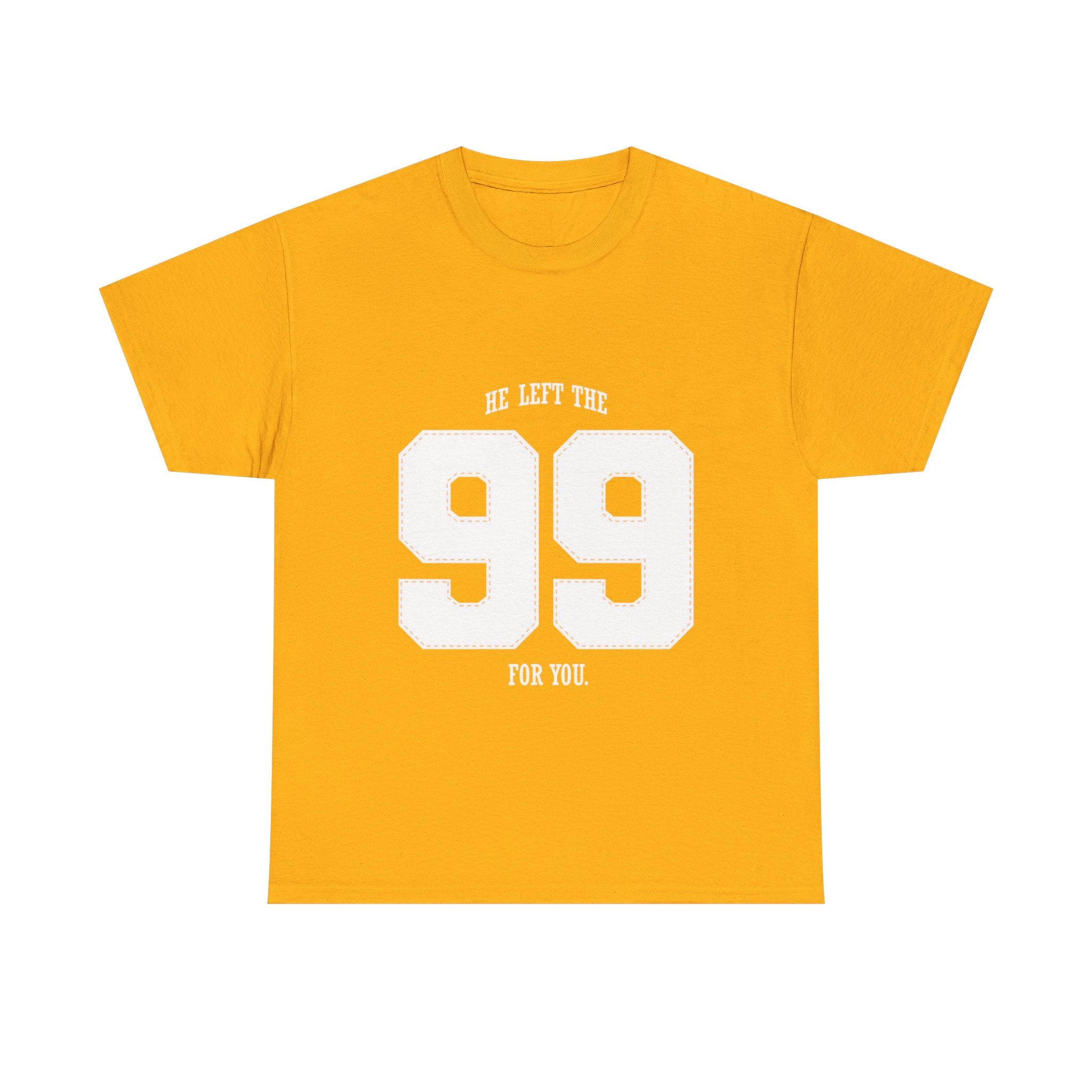 99 Sports Jersey Tee — "He Left The 99 For You" Vintage Athletic Shirt