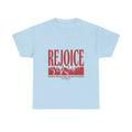 Rejoice Christian Tee – Vintage Hymn Scripture Graphic T‑Shirt