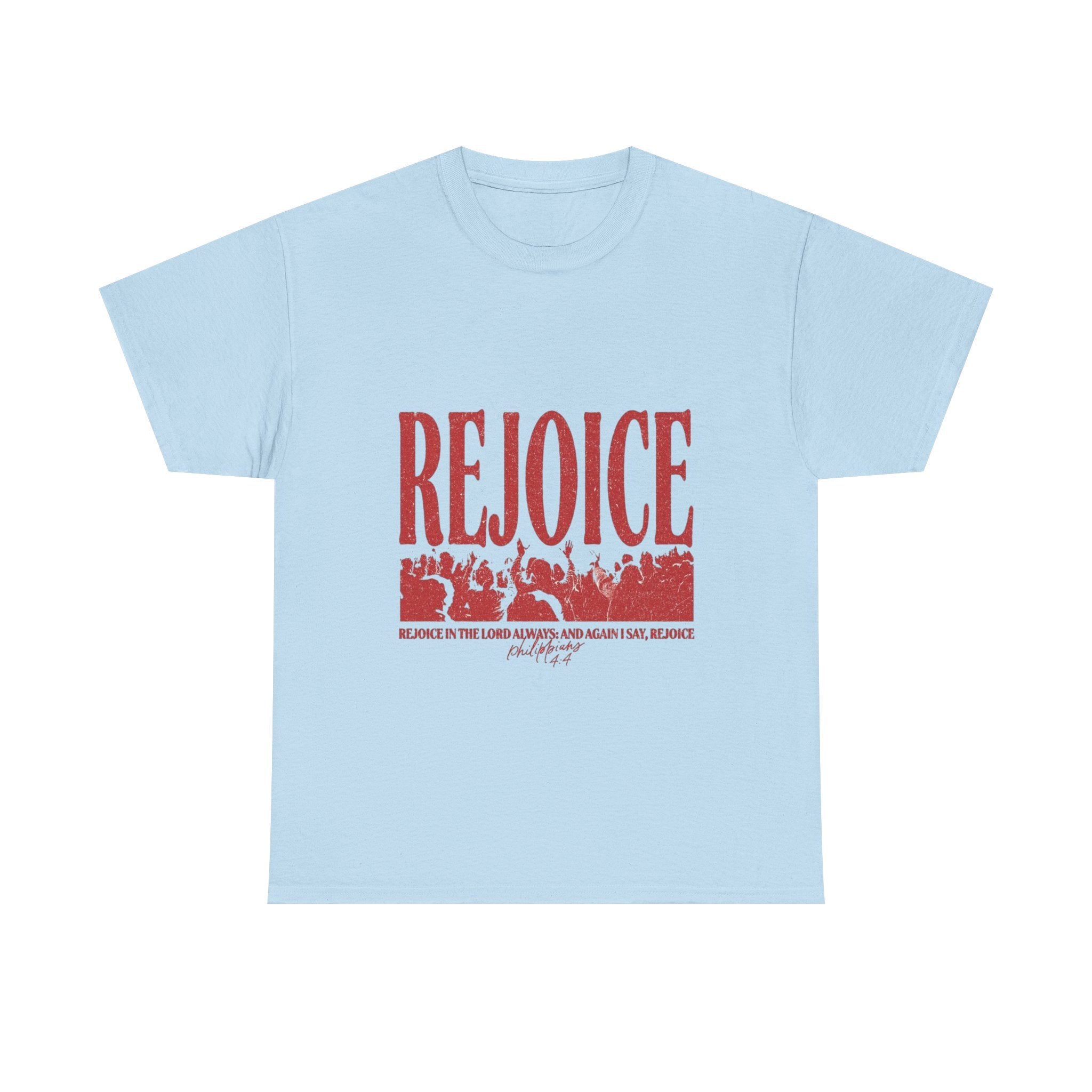 Rejoice Christian Tee – Vintage Hymn Scripture Graphic T‑Shirt