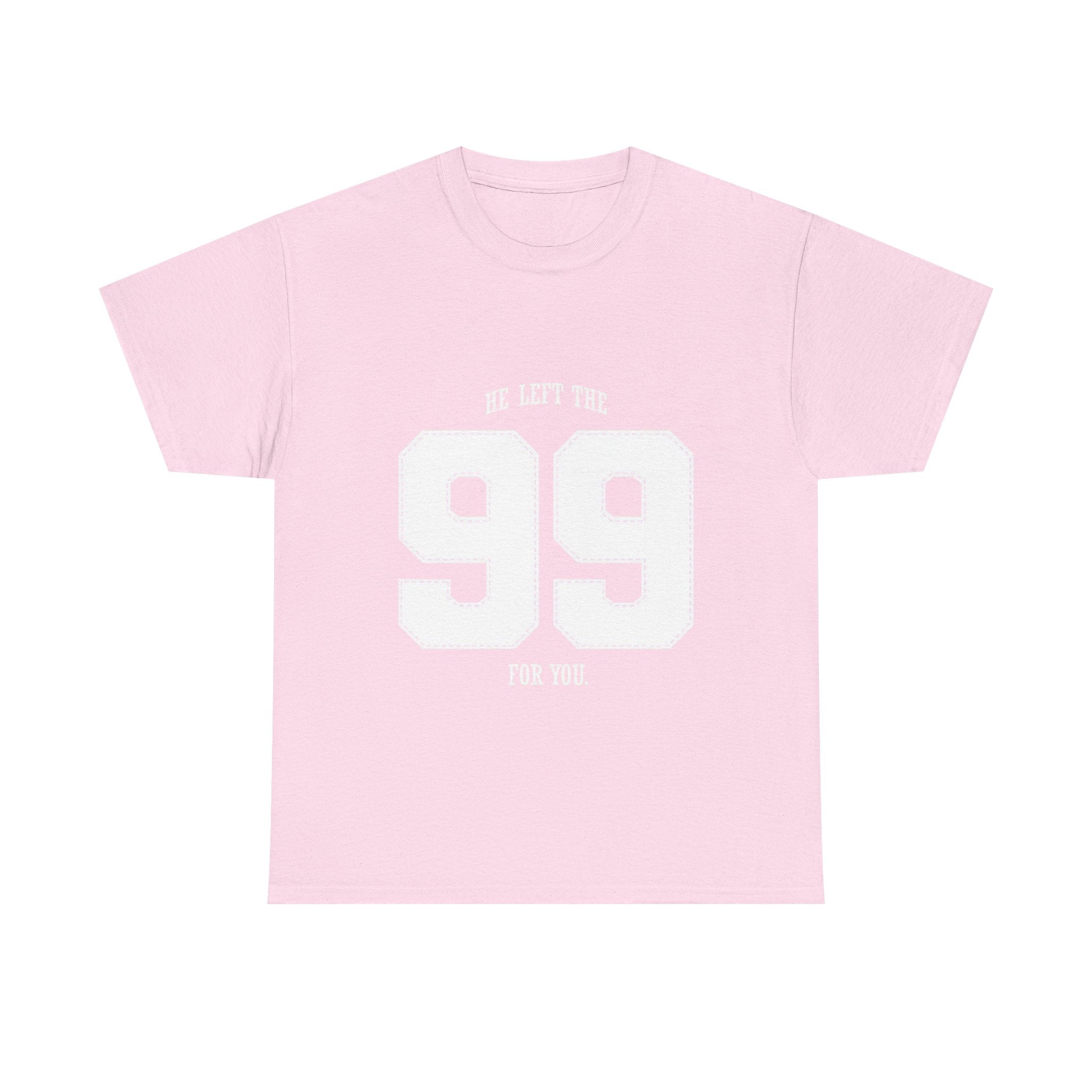 99 Sports Jersey Tee — "He Left The 99 For You" Vintage Athletic Shirt