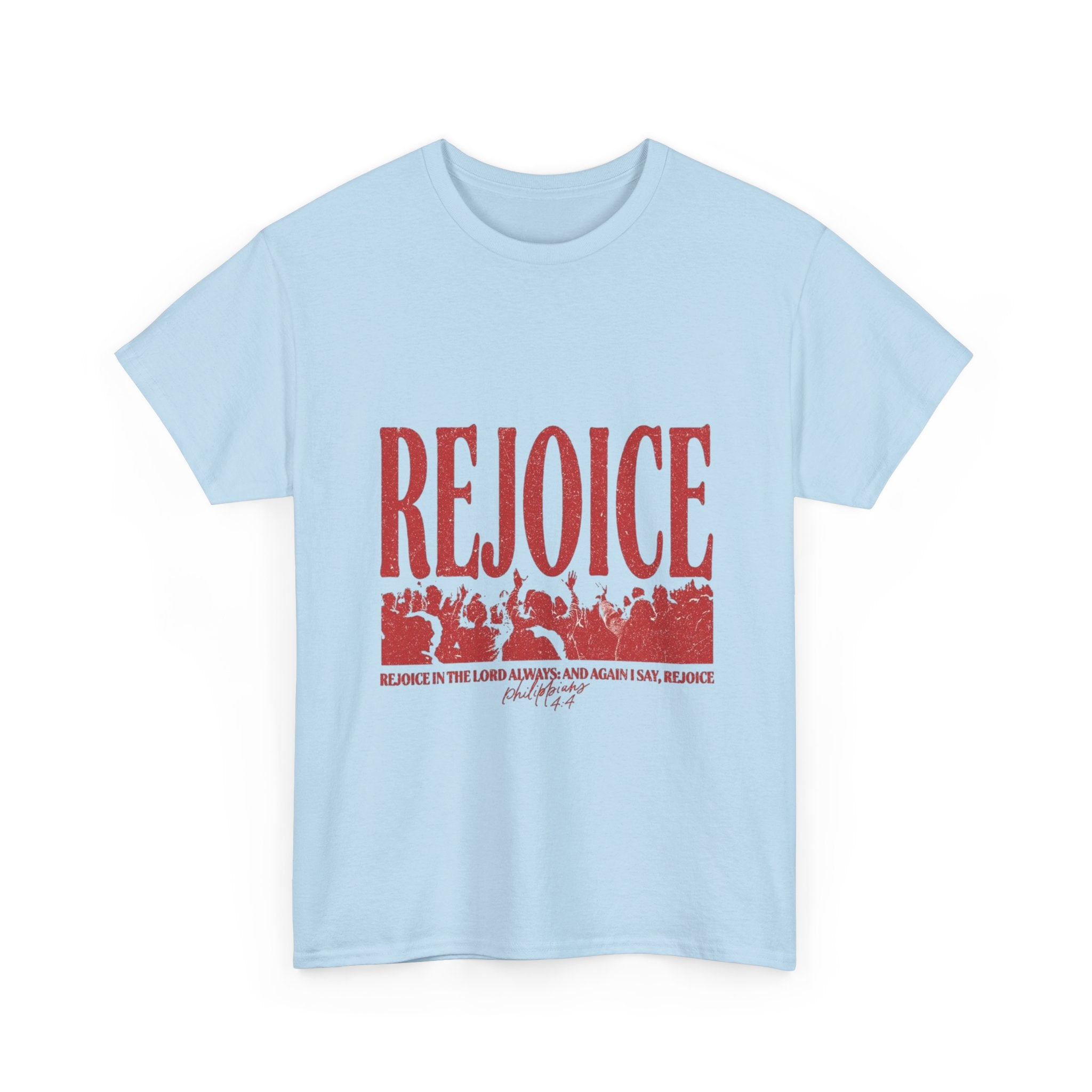 Rejoice Christian Tee – Vintage Hymn Scripture Graphic T‑Shirt