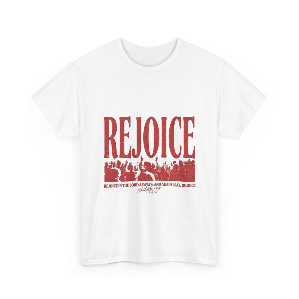 Rejoice Christian Tee – Vintage Hymn Scripture Graphic T‑Shirt