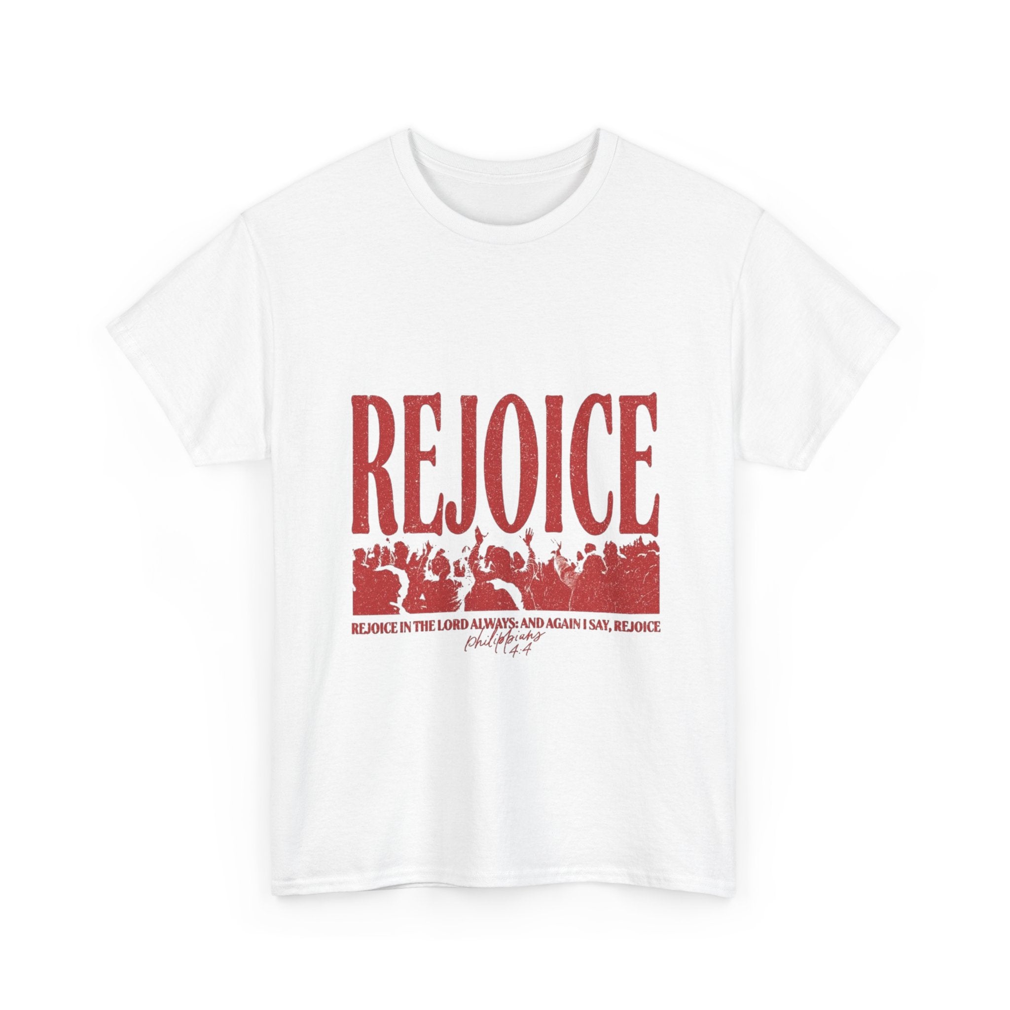 Rejoice Christian Tee – Vintage Hymn Scripture Graphic T‑Shirt