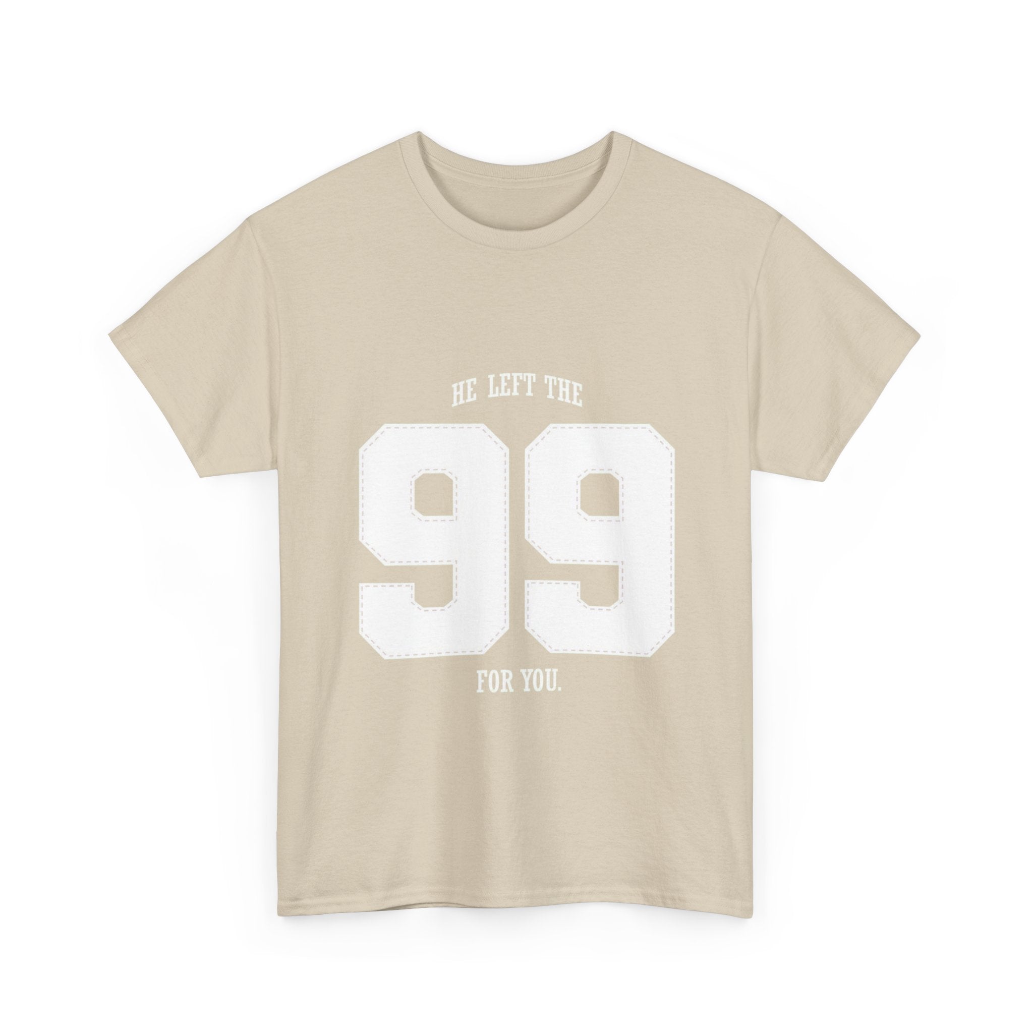 99 Sports Jersey Tee — "He Left The 99 For You" Vintage Athletic Shirt