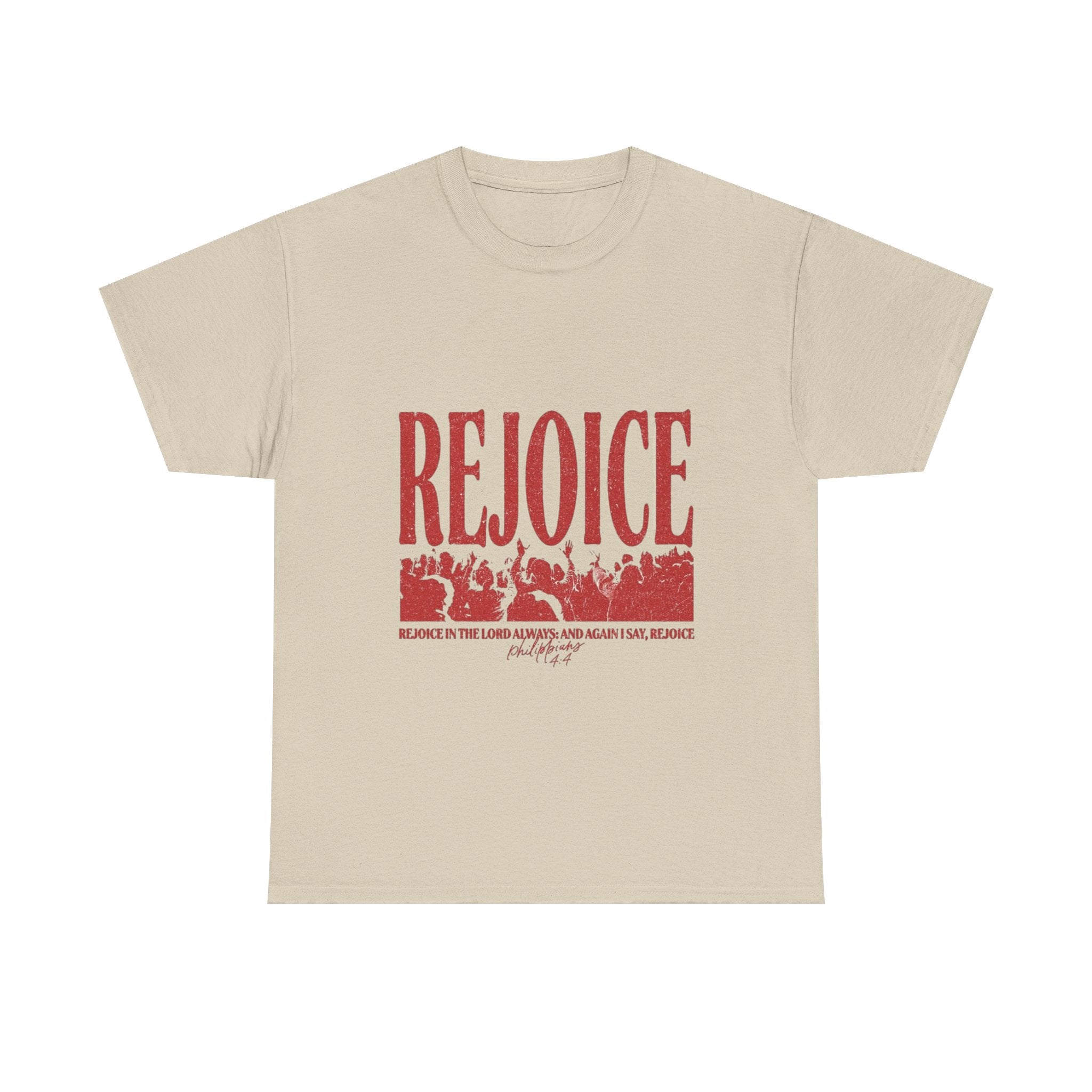Rejoice Christian Tee – Vintage Hymn Scripture Graphic T‑Shirt