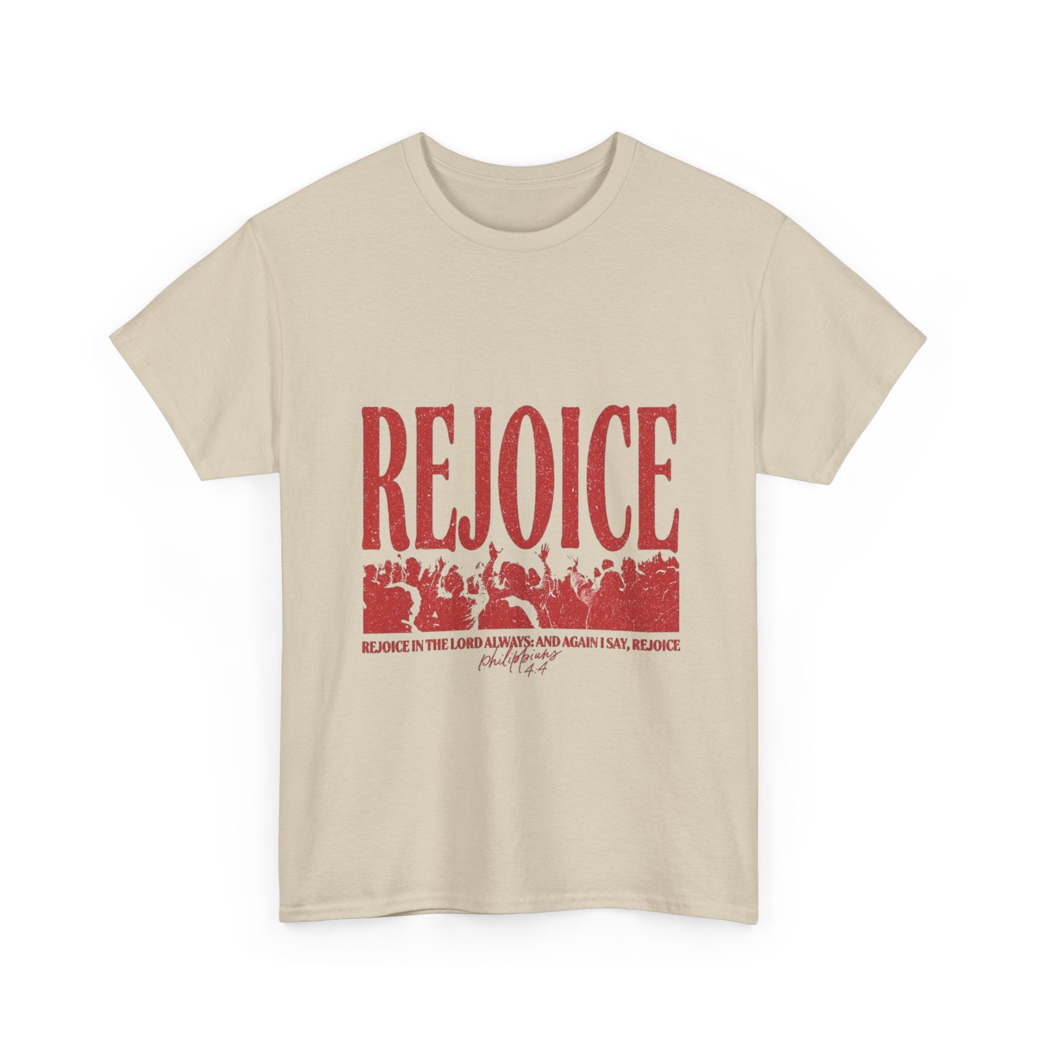 Rejoice Christian Tee – Vintage Hymn Scripture Graphic T‑Shirt