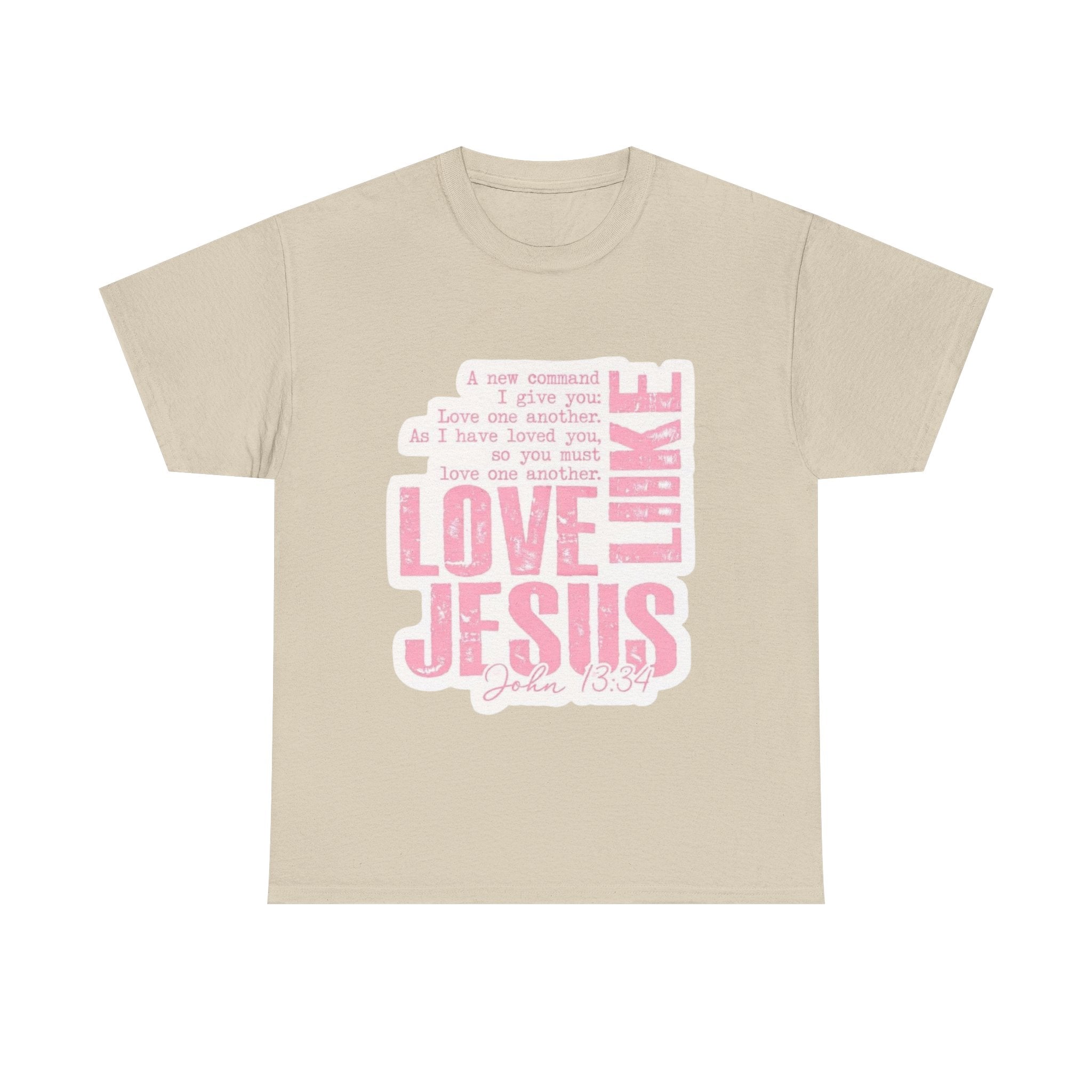 Love Jesus Pink Scripture T-Shirt — John 15:9 Faith Tee