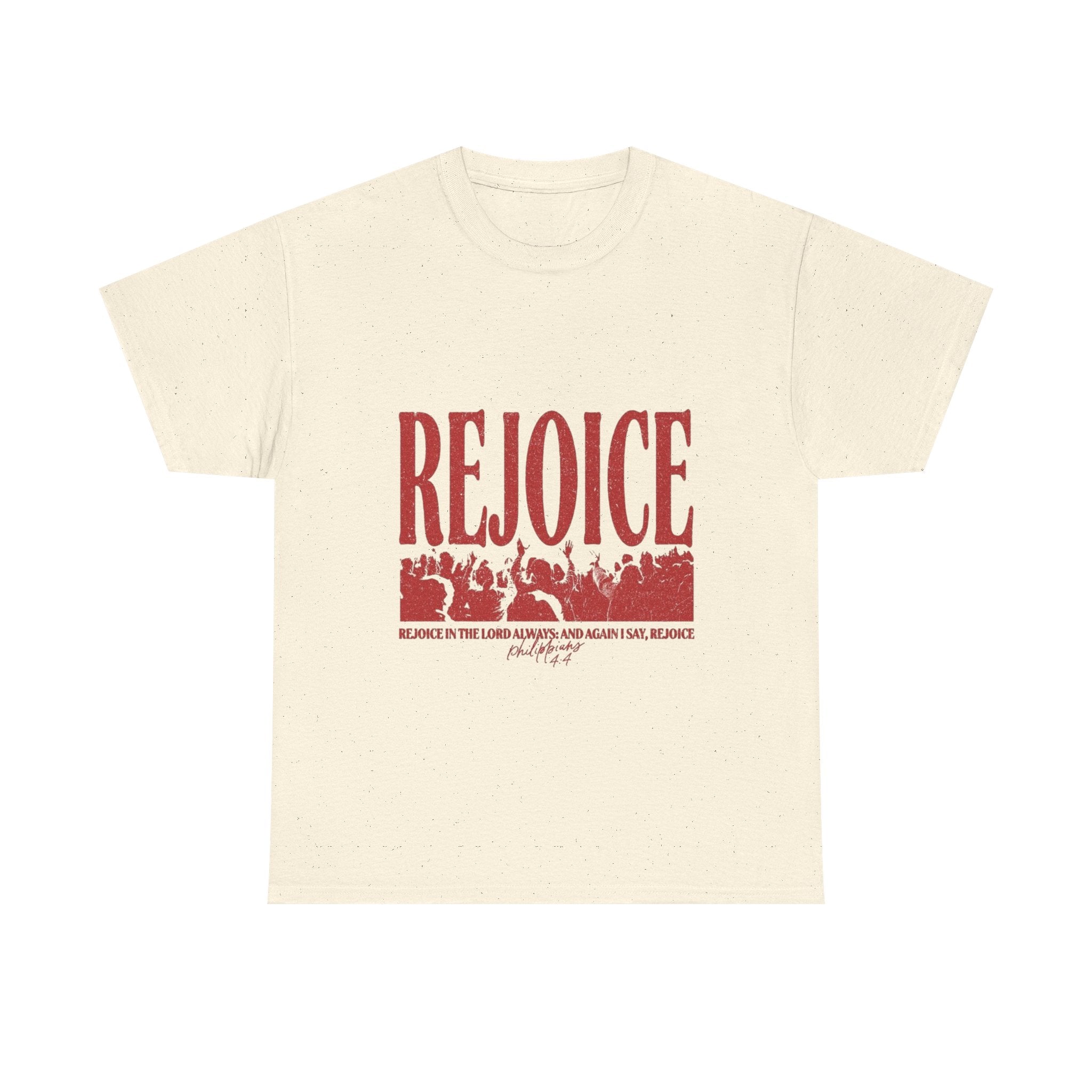 Rejoice Christian Tee – Vintage Hymn Scripture Graphic T‑Shirt
