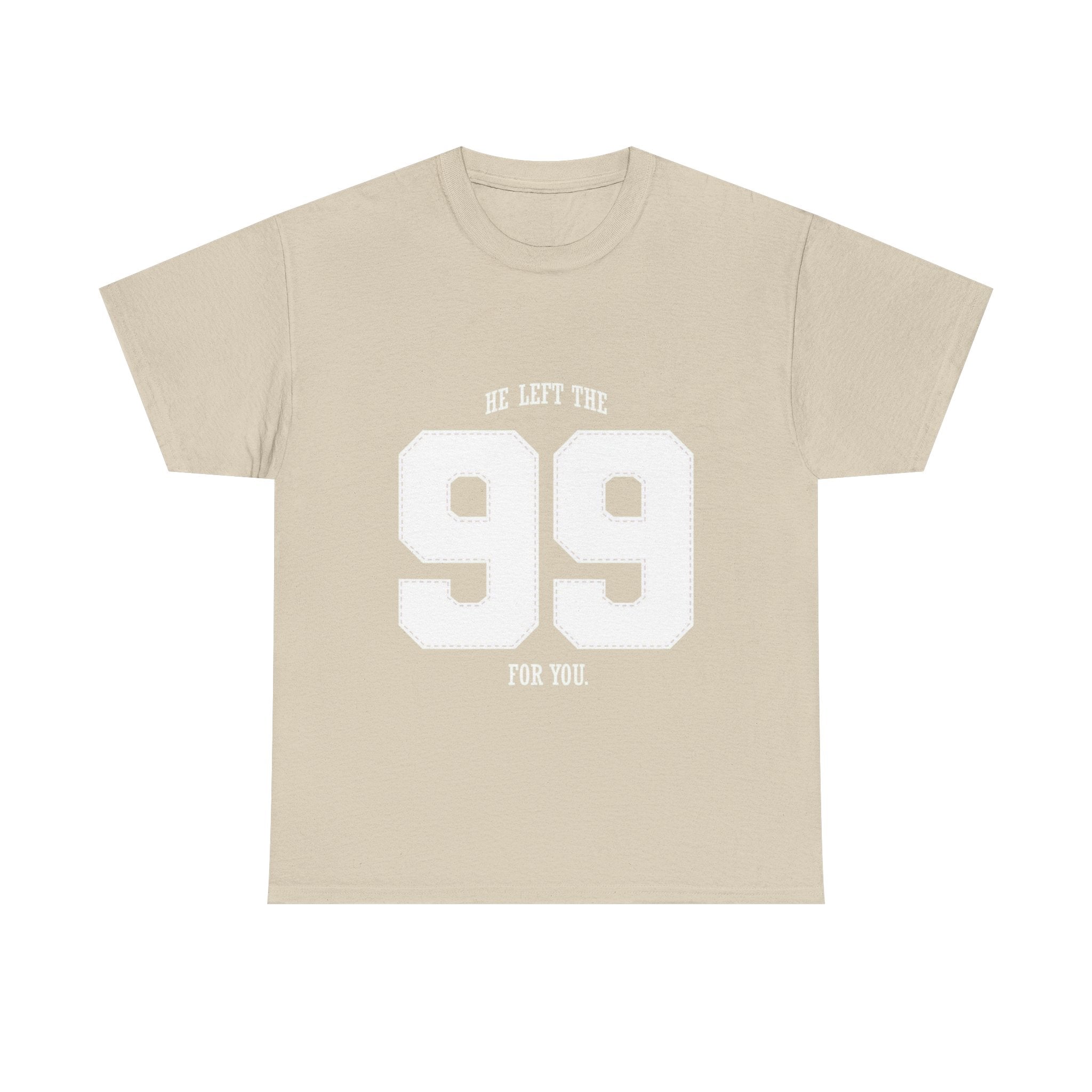 99 Sports Jersey Tee — "He Left The 99 For You" Vintage Athletic Shirt