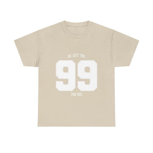 99 Sports Jersey Tee — "He Left The 99 For You" Vintage Athletic Shirt