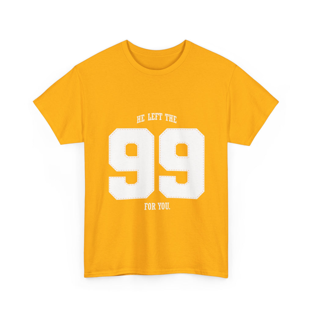 99 Sports Jersey Tee — "He Left The 99 For You" Vintage Athletic Shirt