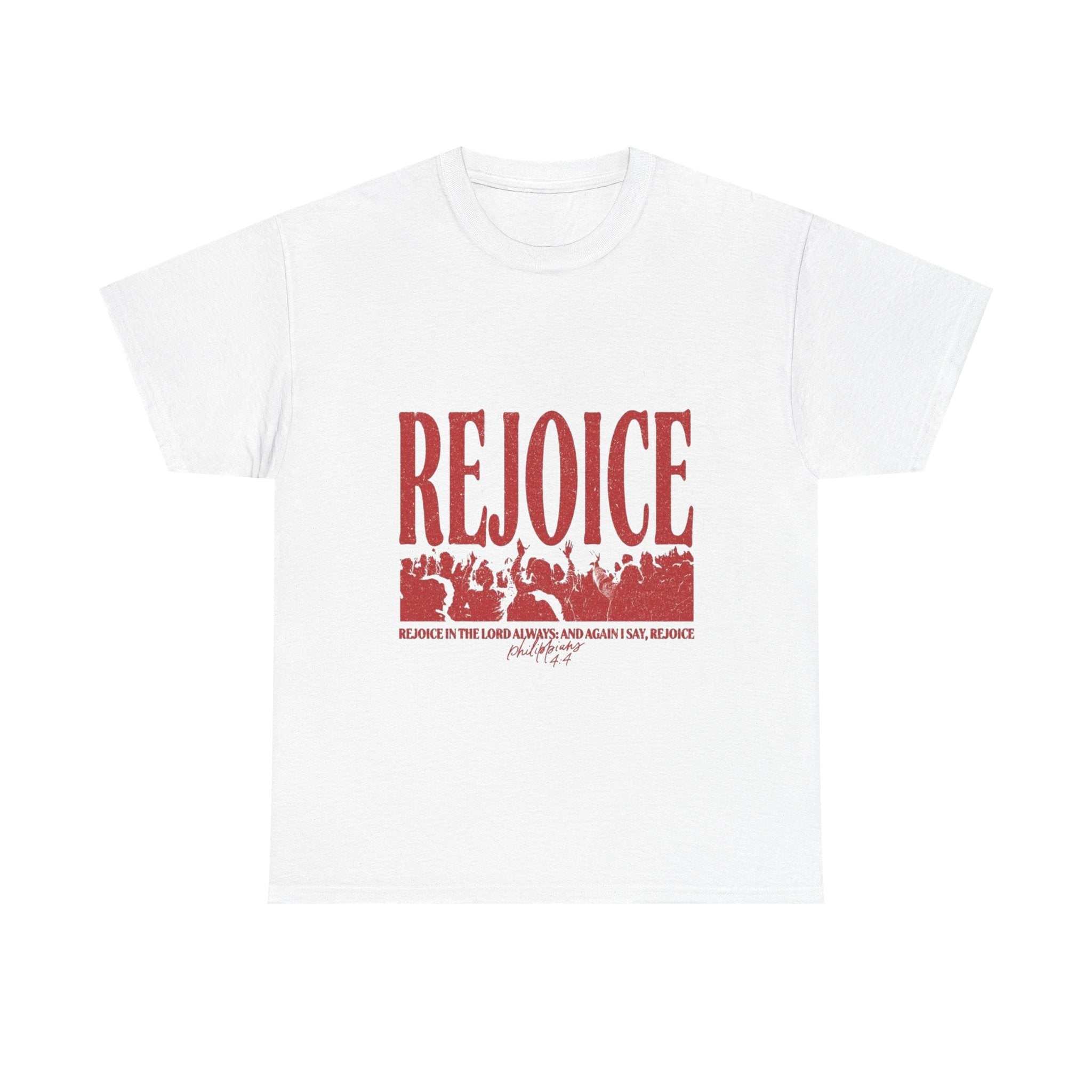 Rejoice Christian Tee – Vintage Hymn Scripture Graphic T‑Shirt
