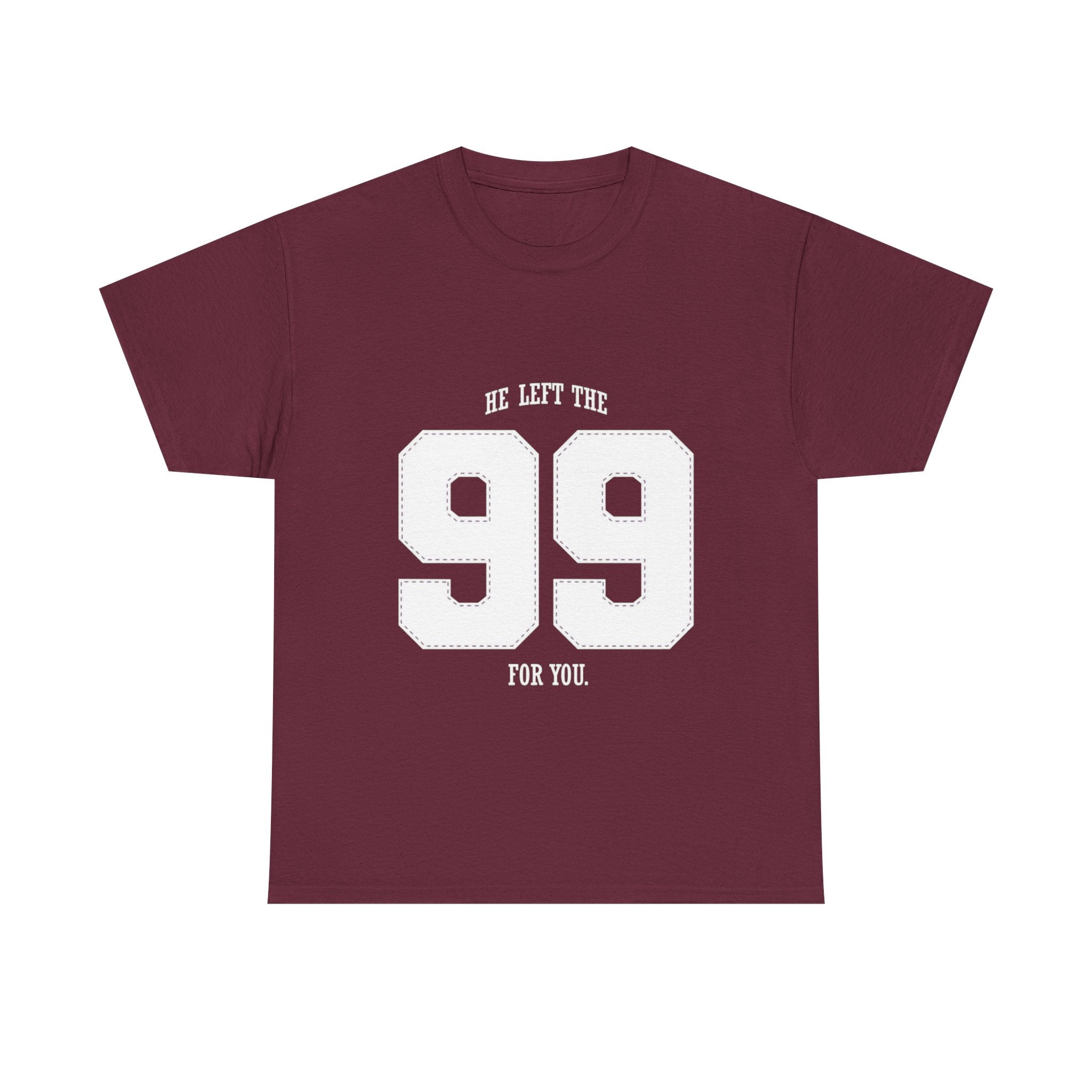 99 Sports Jersey Tee — "He Left The 99 For You" Vintage Athletic Shirt