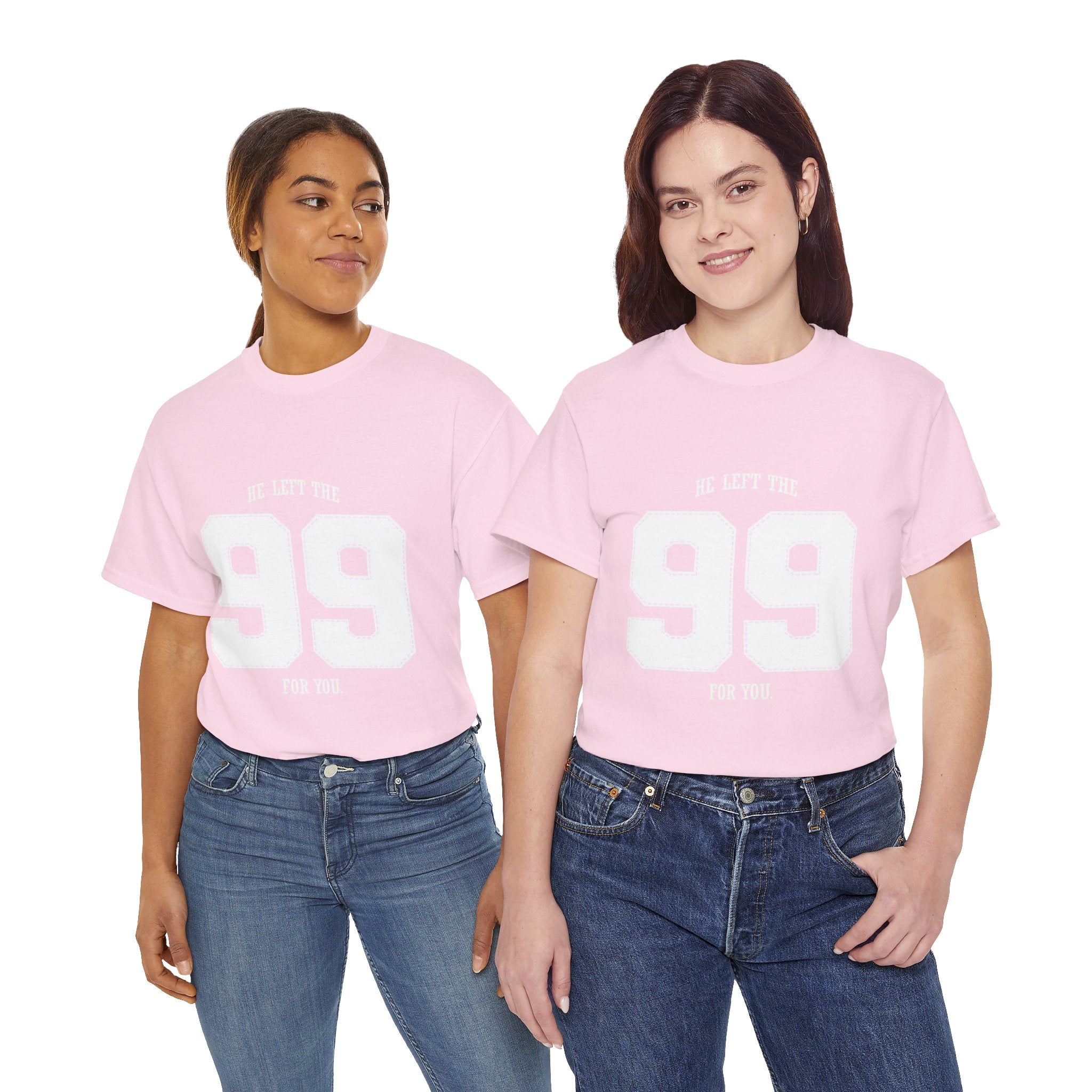 99 Sports Jersey Tee — "He Left The 99 For You" Vintage Athletic Shirt