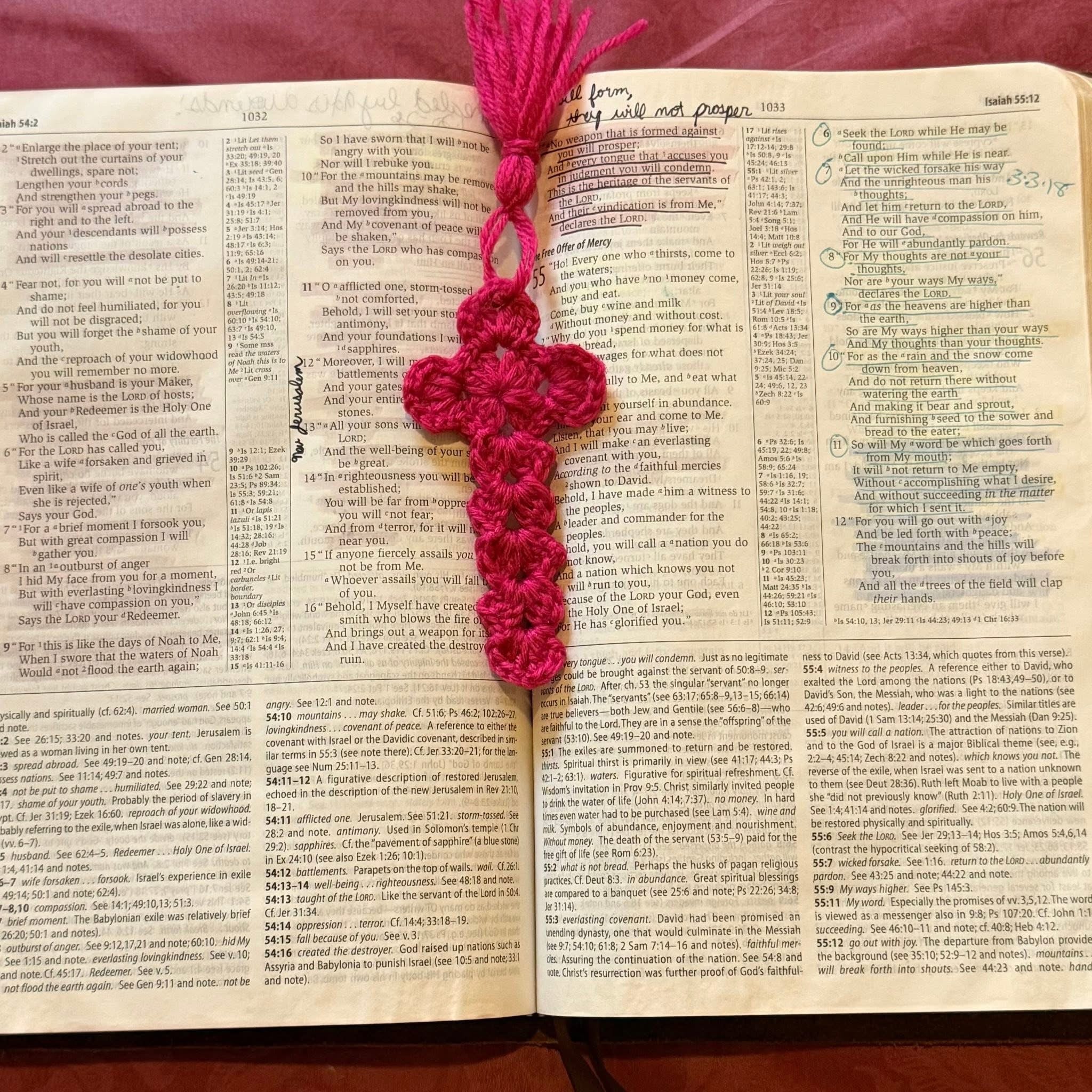 Crochet bookmark