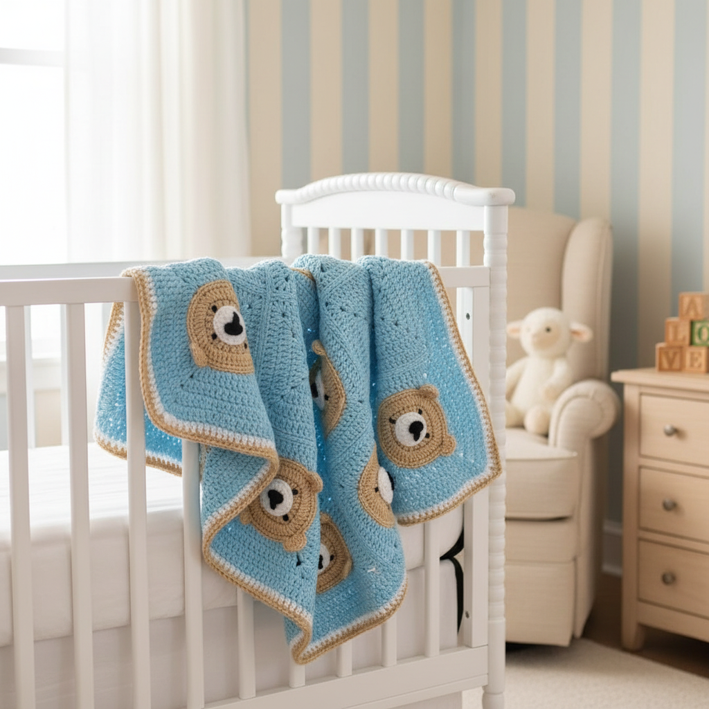 Baby Blanket Set in Nursery Setting
