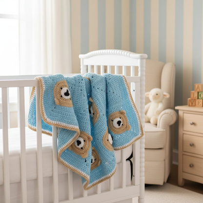 Baby Blanket Set in Nursery Setting